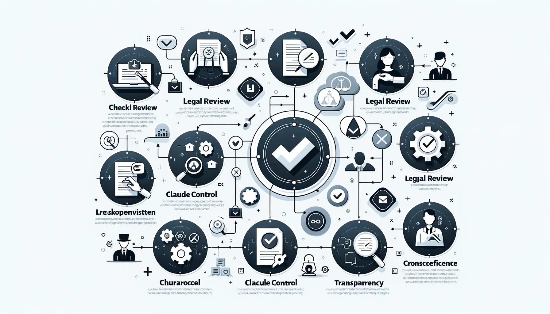Infografik zur Kontrolle von AGB und rechtlicher Prüfung im AGB-Recht