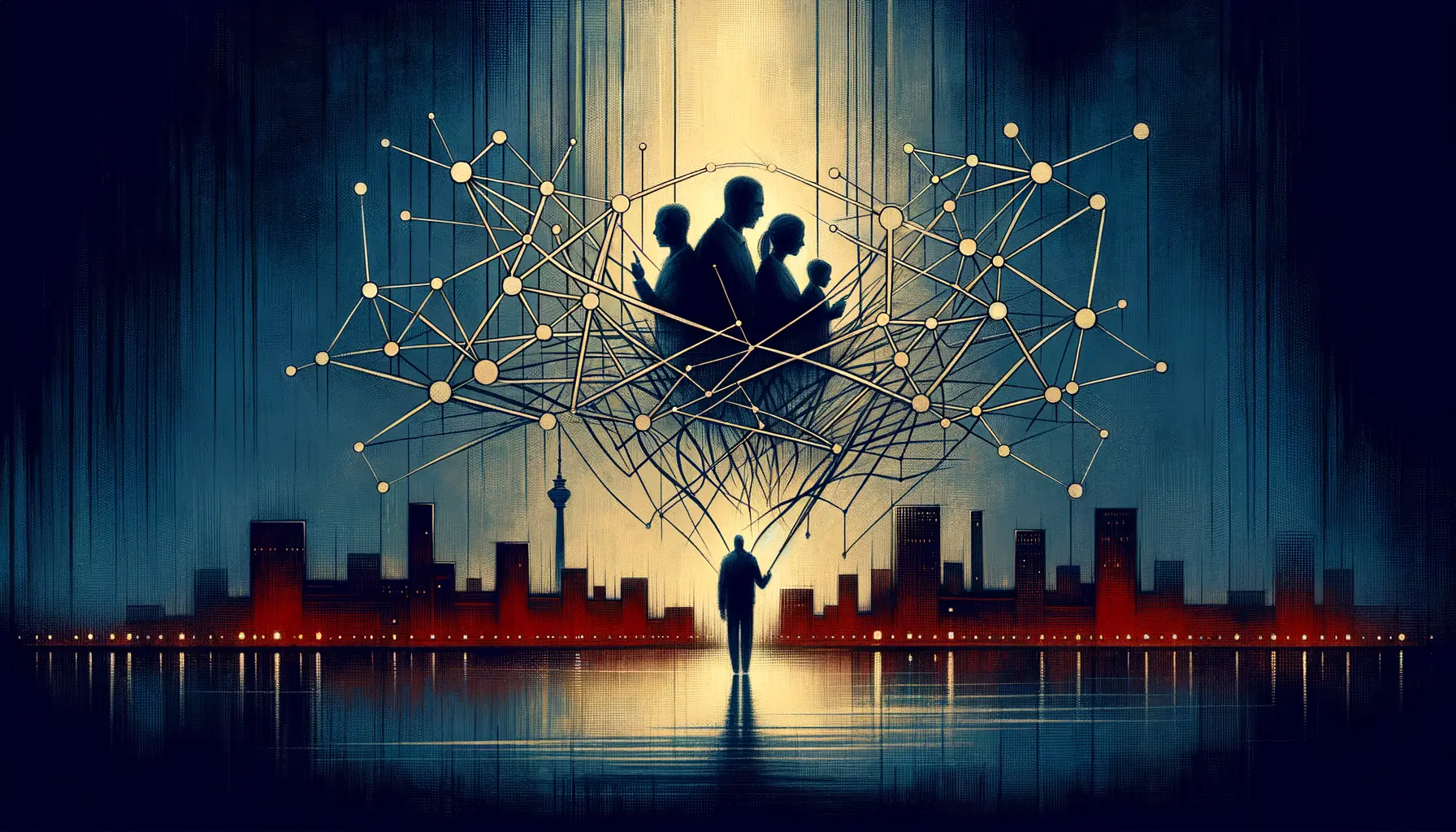 Clankriminalität in Deutschland symbolische Darstellung von organisierten Clanstrukturen